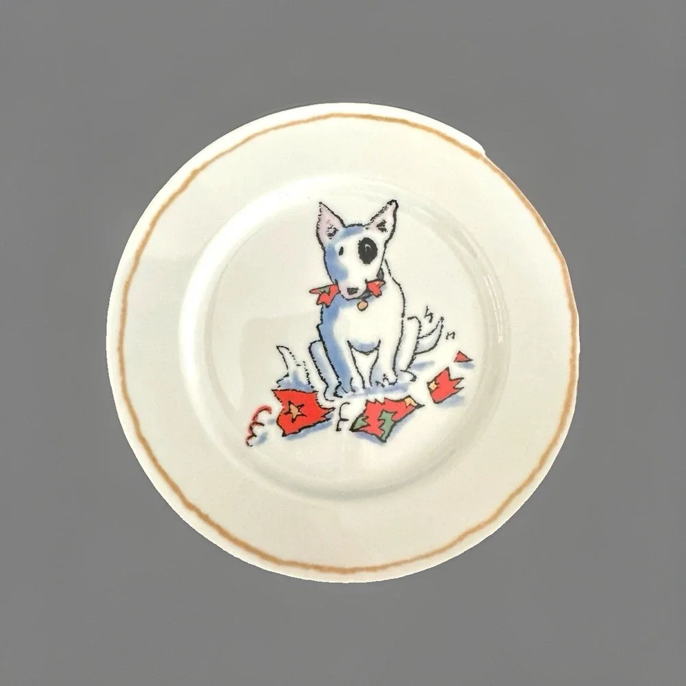 Williams Sonoma Trouble! Bull Terrier 6 Plates 8